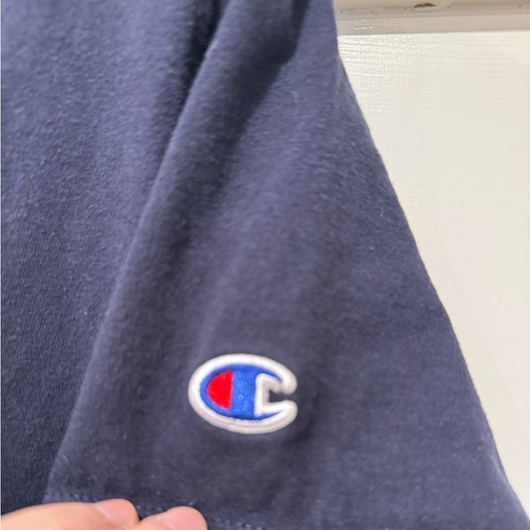 Champion Men's Dark Blue Short Sleeve Tee - Picture 4 of 5